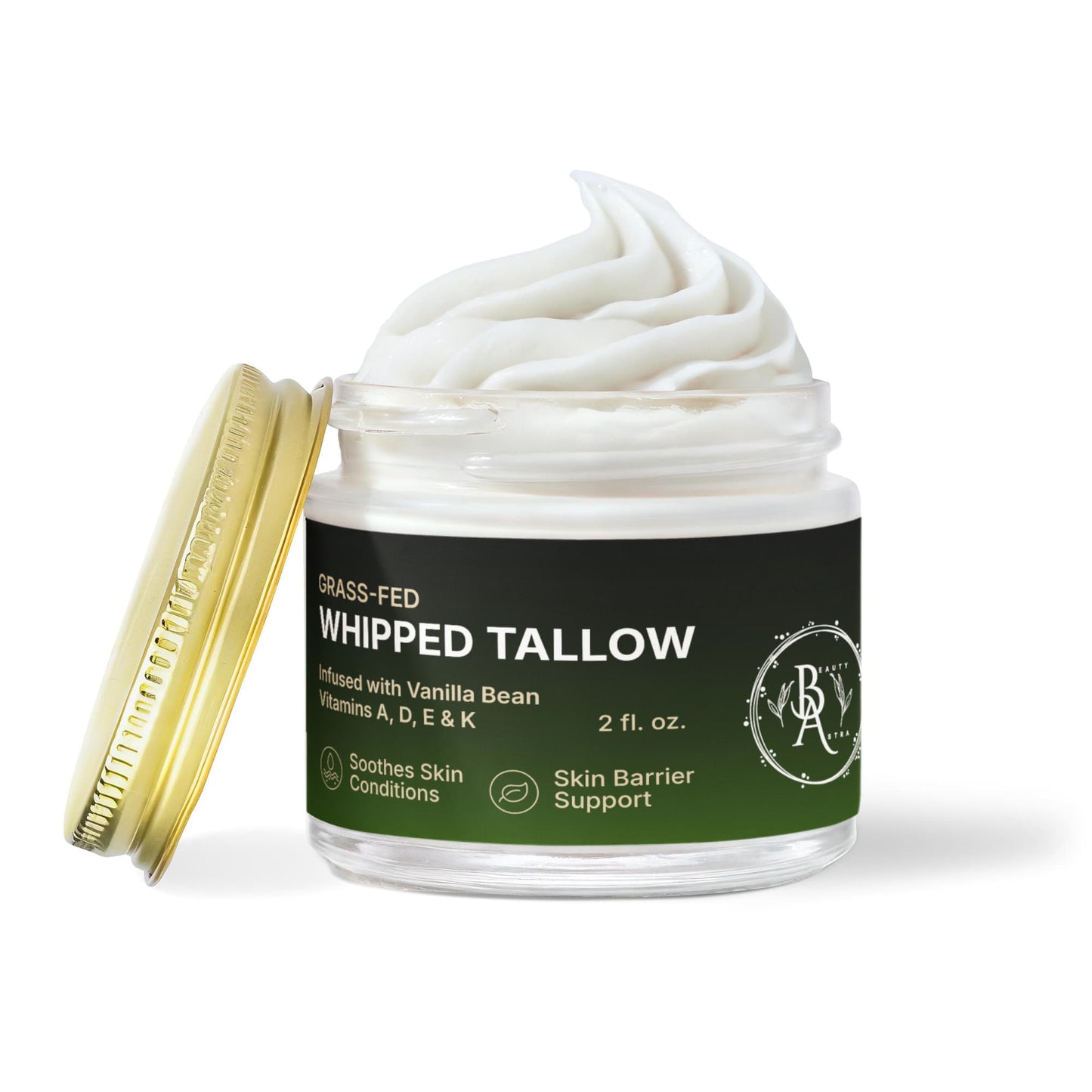 Whipped Grass-Fed Tallow Balm with Vanilla Bean