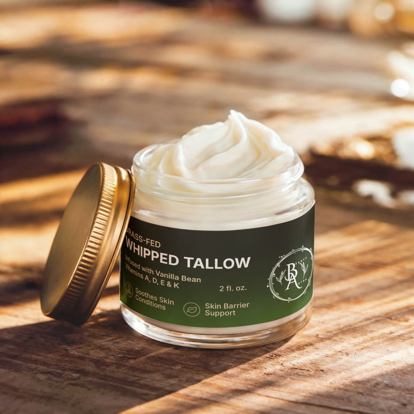 Whipped Grass-Fed Tallow Balm with Vanilla Bean