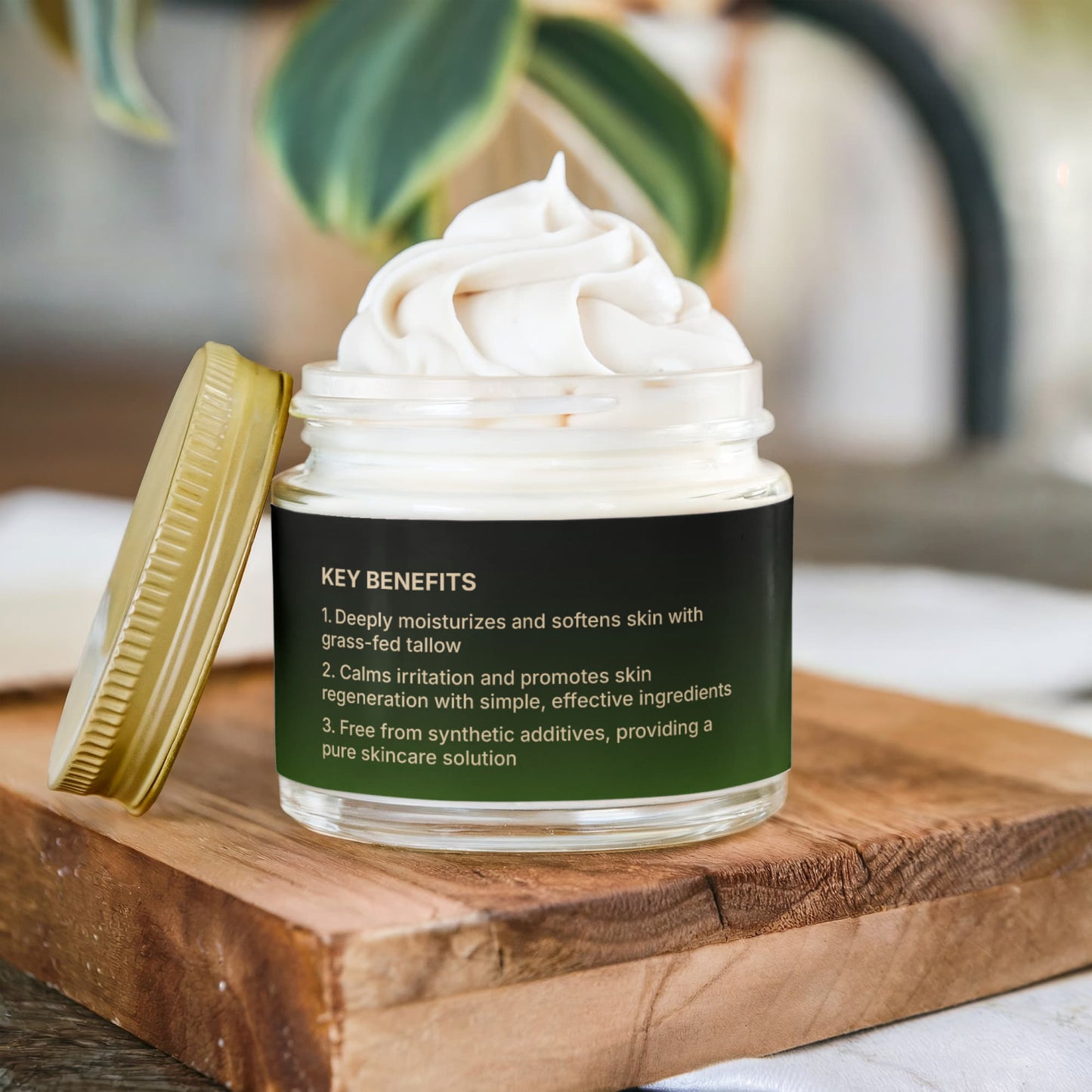 Whipped Grass-Fed Tallow Balm with Vanilla Bean
