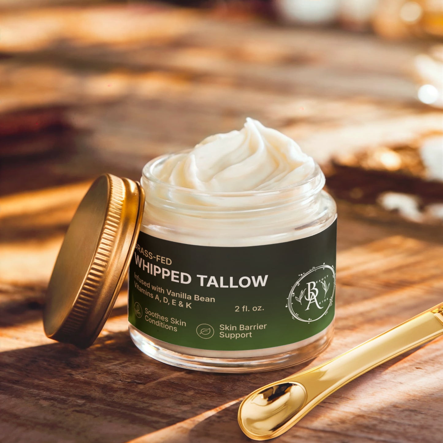 Whipped Grass-Fed Tallow Balm with Vanilla Bean