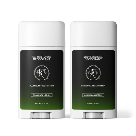 2 Pack Non-toxic Natural Deodorant, Aluminum-Free for Men