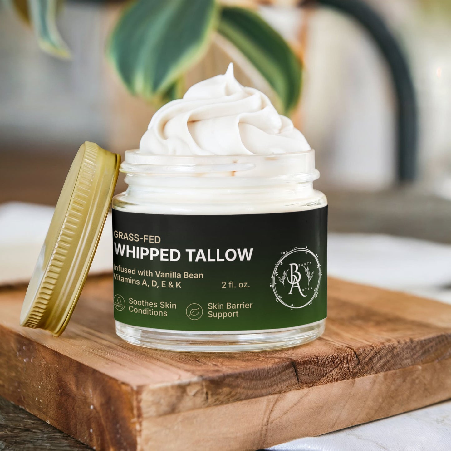 Whipped Grass-Fed Tallow Balm with Vanilla Bean