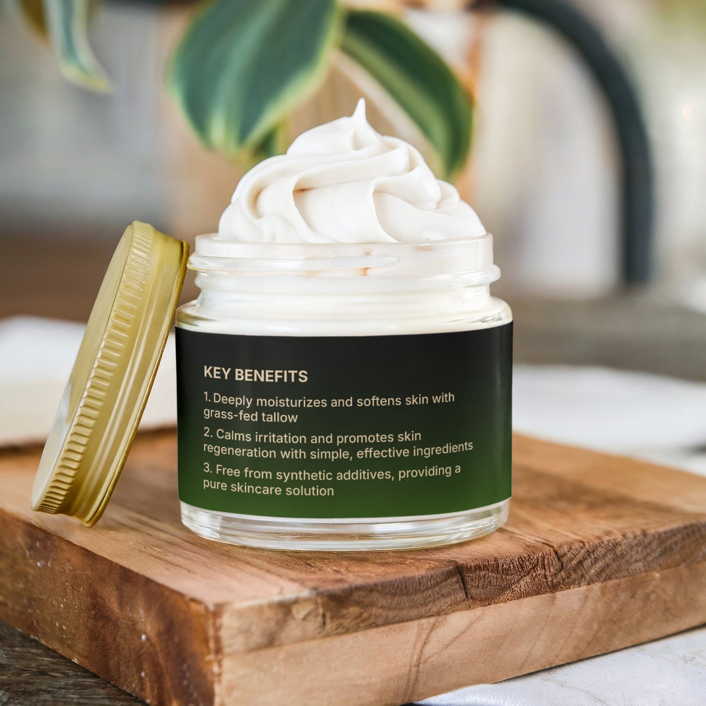 Whipped Grass-Fed Tallow Balm with Vanilla Bean