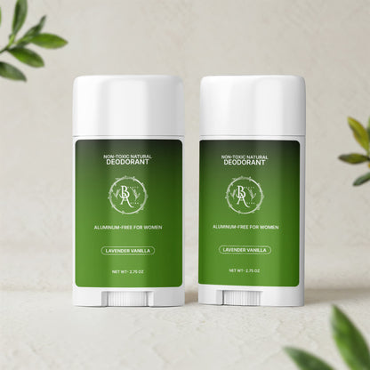 2 Pack Non-toxic Natural Deodorant, Aluminum-Free for Women